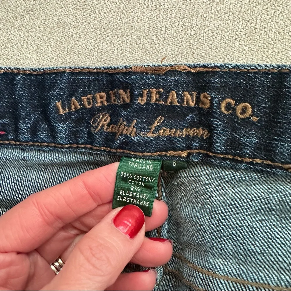 Lauren Ralph Lauren Classic Bootcut Jeans. Dark wash. Size 8 - Picture 5 of 11
